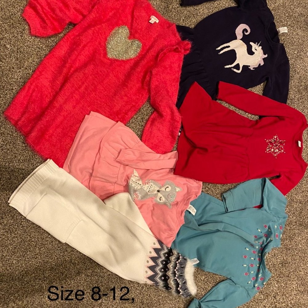 Lot of 6 Size 8-10 girls Sweater Dresses